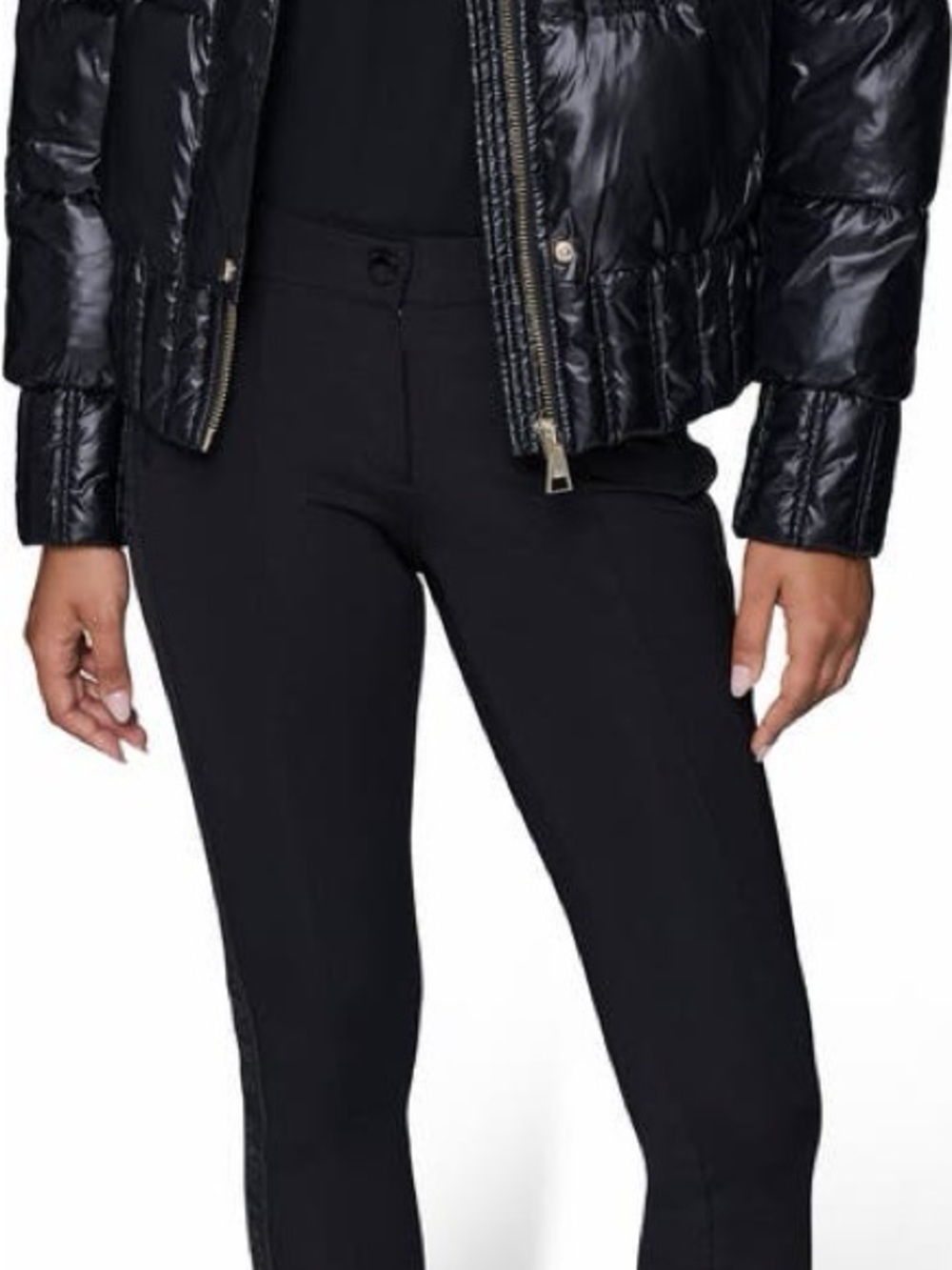 Karl Lagerfield Crop Puffer Bomber Jacket Medium - Picture 3 of 11